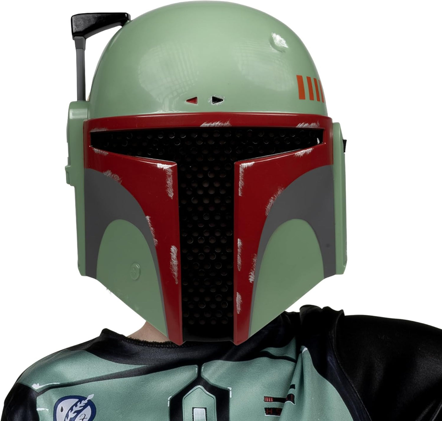 STAR WARS Boba Fett Official Youth Halloween Costume - Printed Jumpsuit with Plastic Mask