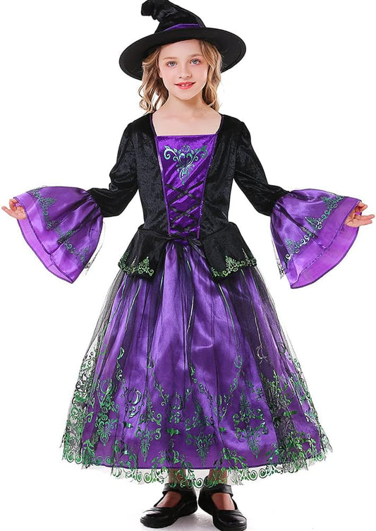 Kids Witch Costume for Girls Halloween Costumes,Halloween Costumes Witch Costume for Girls