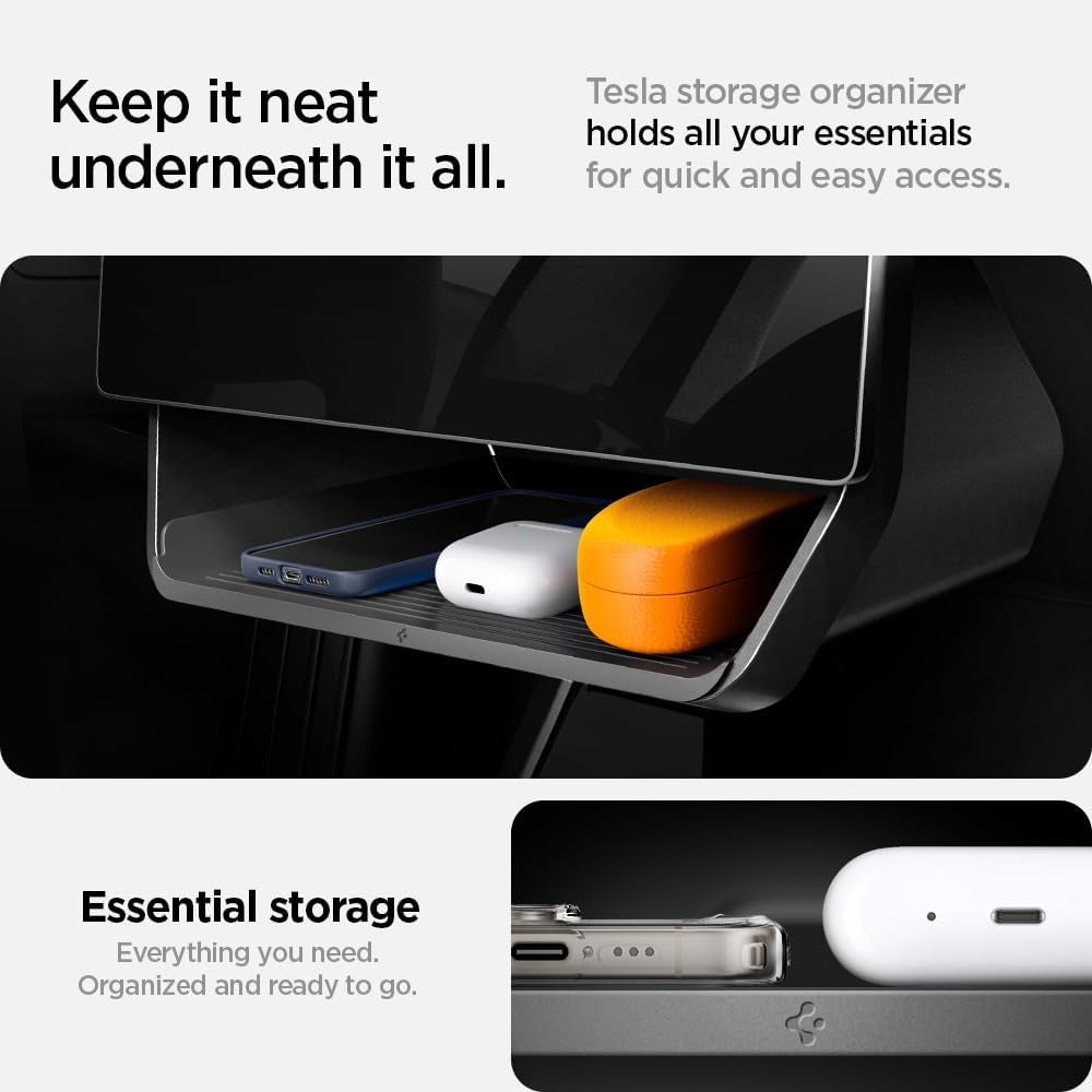 under Screen Storage Organizer Designed for Tesla Model 3 and Y [Not Compatible with Model 3 2024 and Model Y Austin Texas Made]