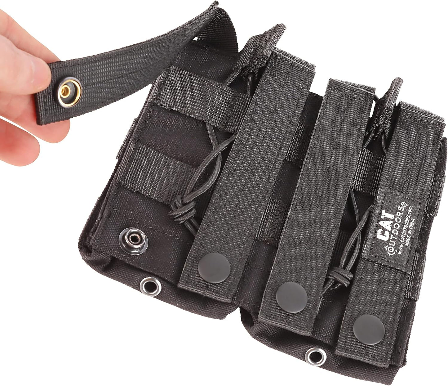 Molle Mag Pouch - Double/Triple Holder for AR 15 M4 M16 AK 5.56 308 Type Airsoft Ammo Rifle - Open-Top Tactical MOLLE Magazine Pouches - 3 Mag Pouch Carrier