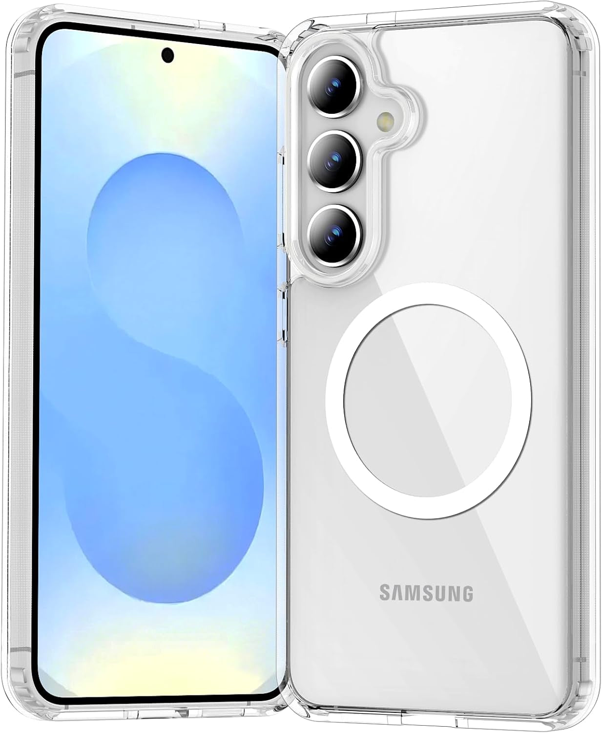 for Iphone 16E Case, [Compatible with Magsafe][Anti-Yellowing][Military-Grade Protection] Shockproof Slim Magnetic Phone Sleeve for Iphone 16E 6.1'', Clear