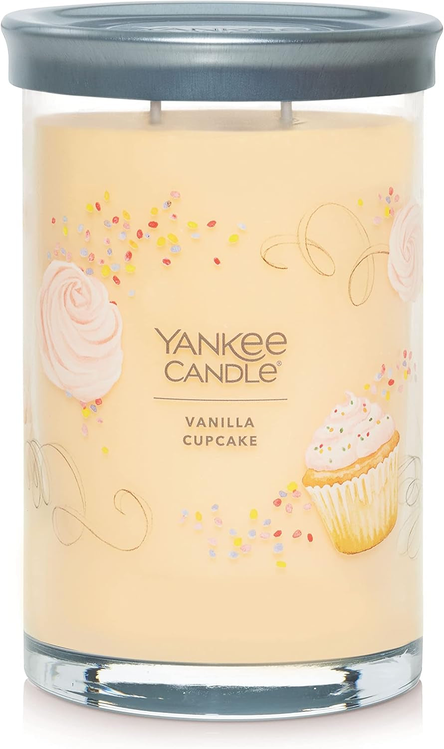 Vanilla Cupcake Scented Classic 22Oz Large Jar Single Wick Candle, over 110 Hours of Burn Time, Ideal for Creating Relaxing Ambience & Holiday Gifting