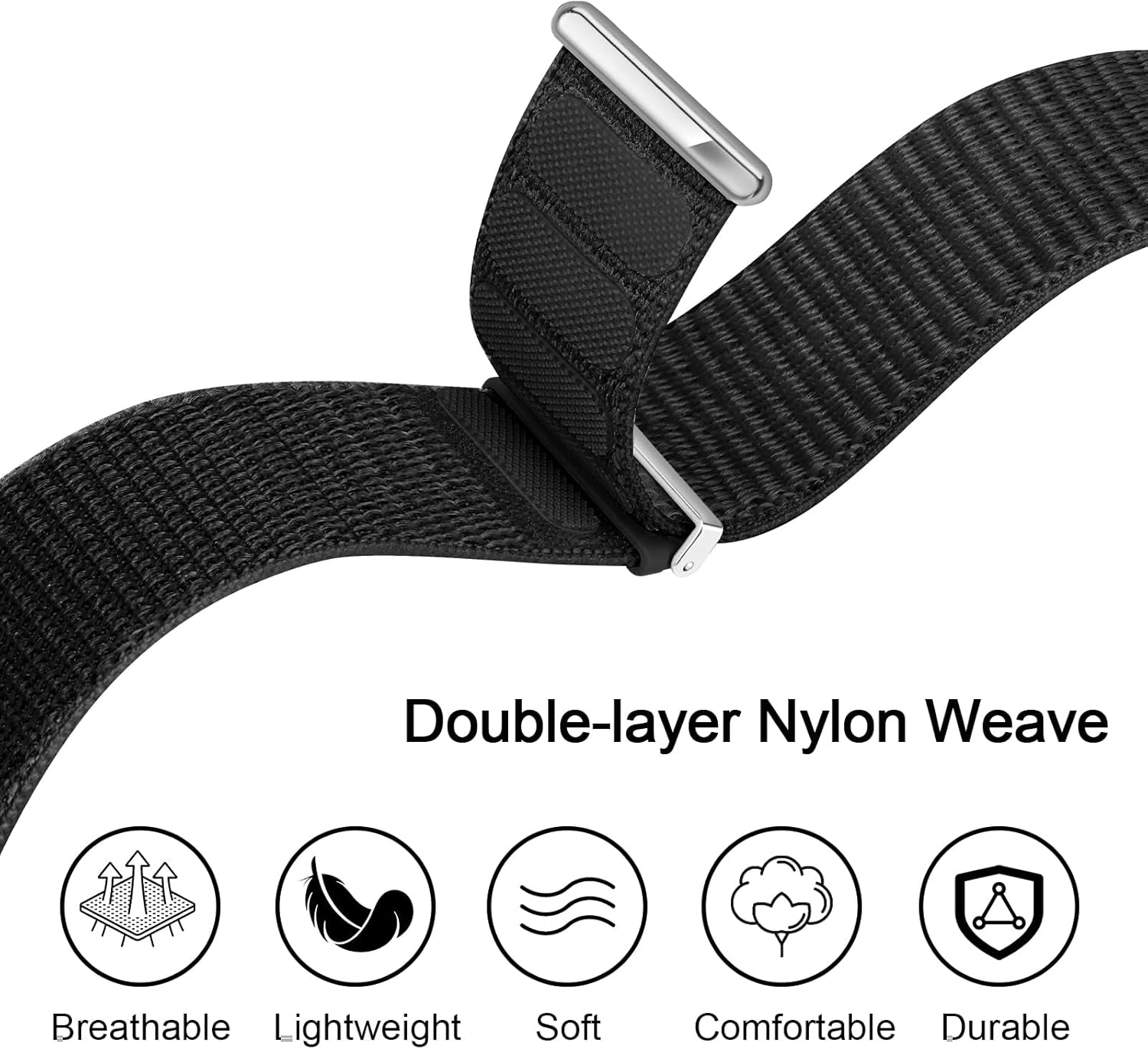 Nylon Band Compatible with Apple Watch Band 38Mm 40Mm 41Mm 42Mm 44Mm 45Mm 46Mm 49Mm for Women Men, Soft Braided Stretchy Solo Loop Sport Band for Iwatch Series 10/9/8/7/6/5/4/3/2/Se/Ultra L