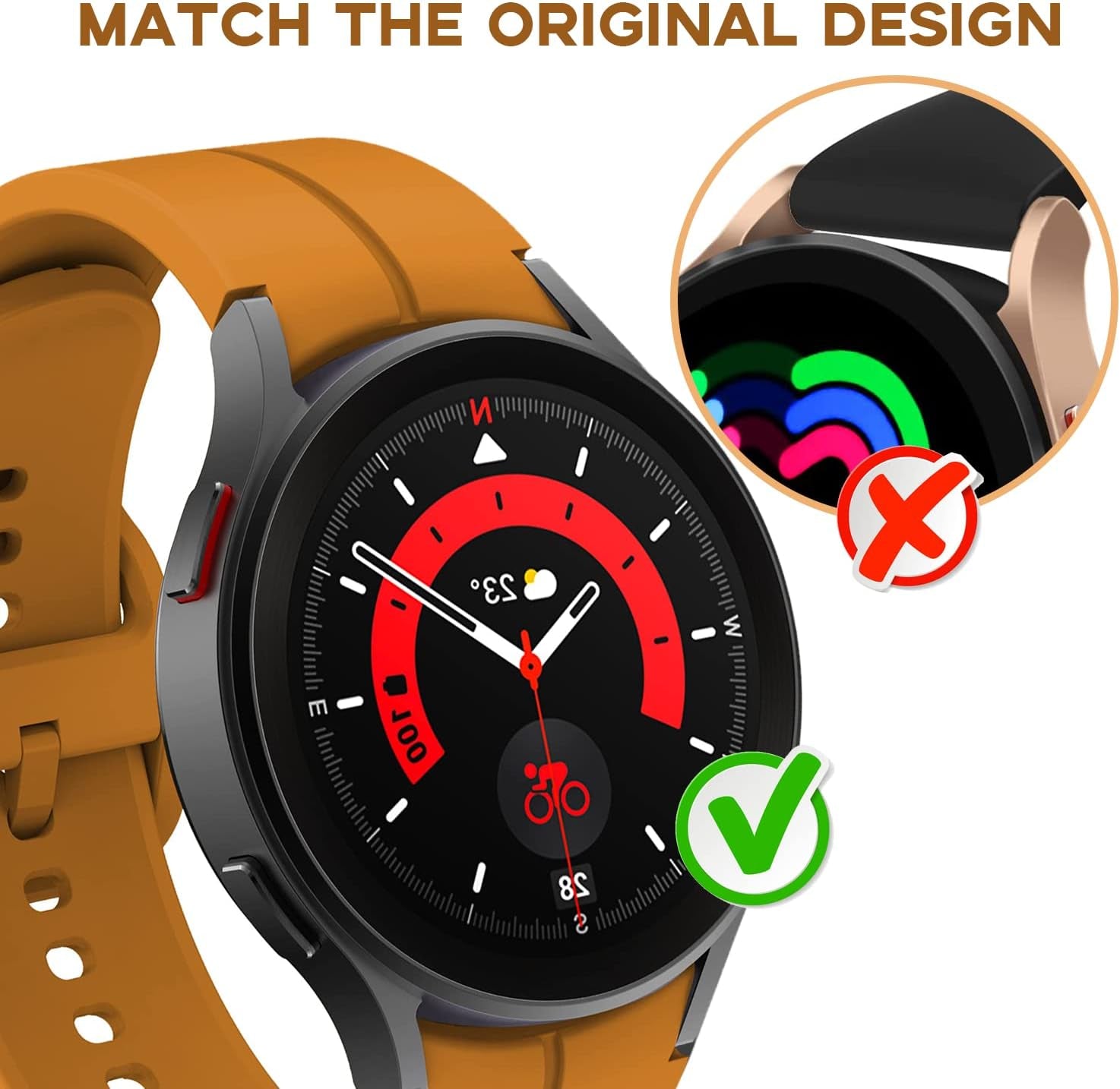 Bands for Galaxy Watch 5 Pro 45Mm Bands/Galaxy Watch 7 6 5 4 Bands 44Mm 40Mm, Sport Silicone Bands Compatible for Samsung Galaxy Watch 6 43 47Mm/Galaxy Watch 4 Classic 42 46Mm Straps Women Men