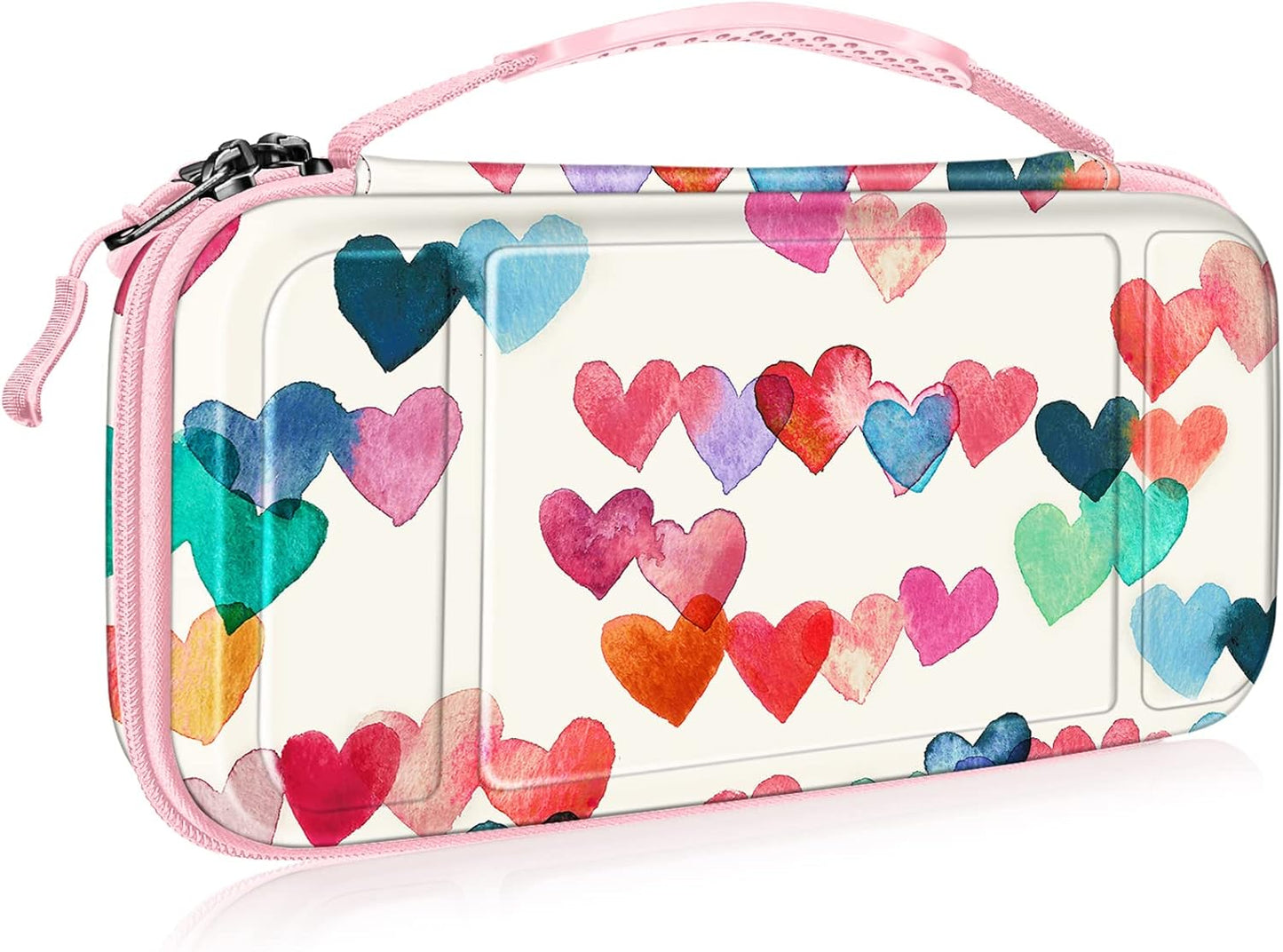 Carrying Case for Nintendo Switch OLED Model 2021/Switch 2017, [Shockproof] Hard Shell Protective Cover Travel Bag W/10 Game Card Slots for Switch Console Joy-Con & Accessories