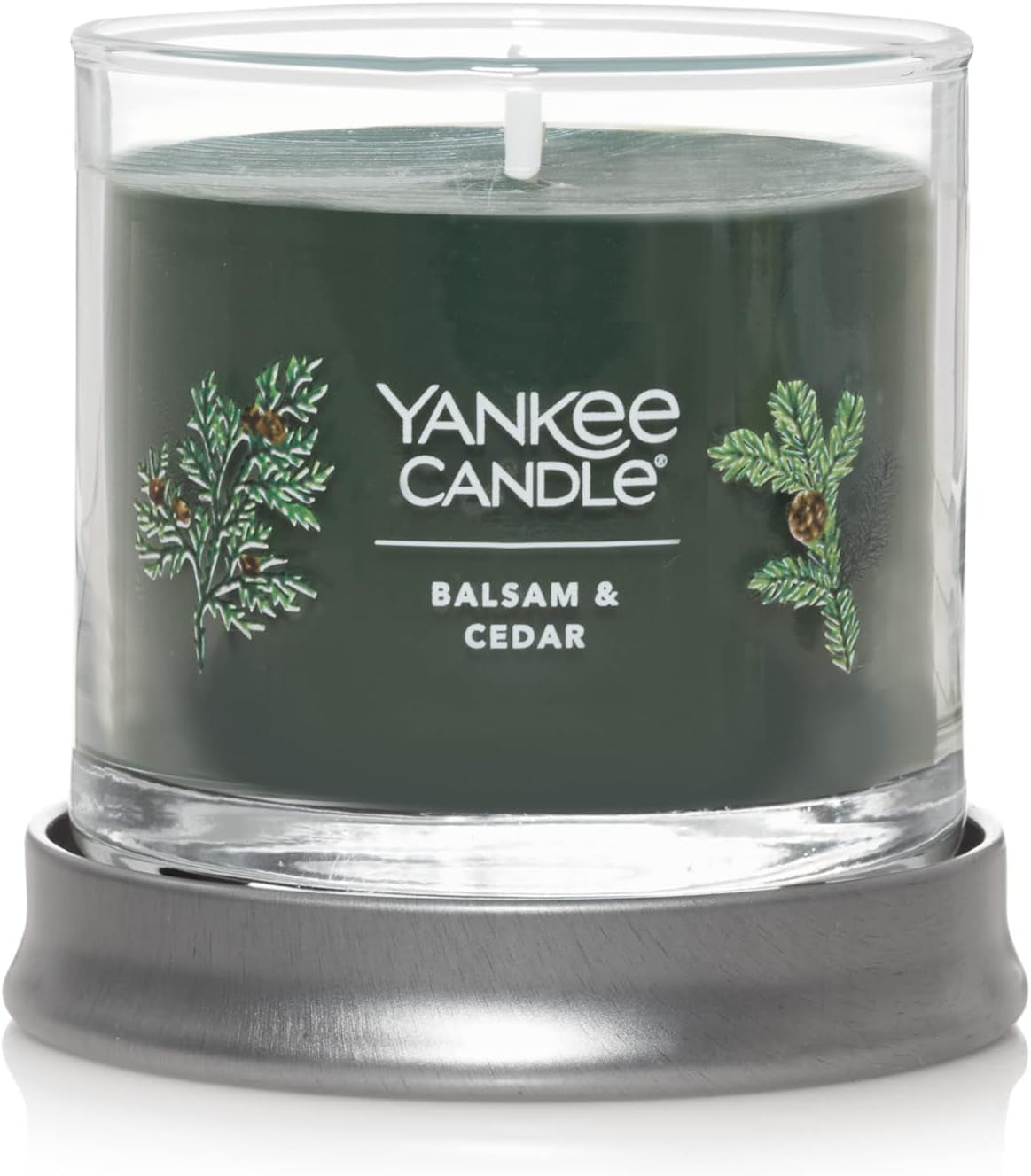 Balsam & Cedar Scented, Classic 22Oz Large Jar Single Wick Candle, over 110 Hours of Burn Time, Ideal Holiday Gift