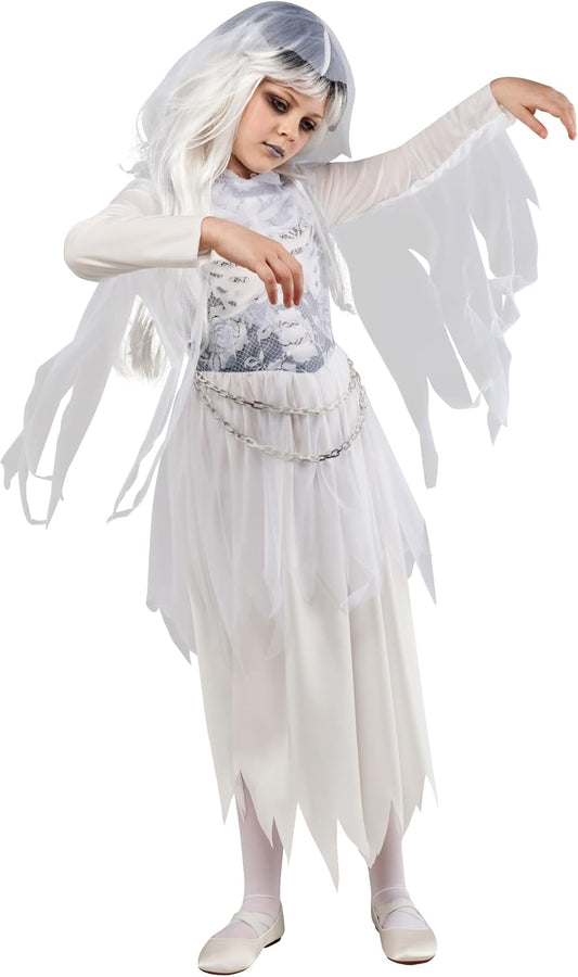 Child Forum Ghostly Girl Costume Dress with Hoodcostume Dress with Hood