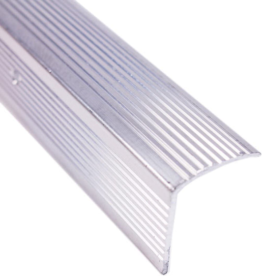 78022 Fluted 1-1/8-Inch by 1-1/8-Inch by 36-Inch Stair Edging, Silver