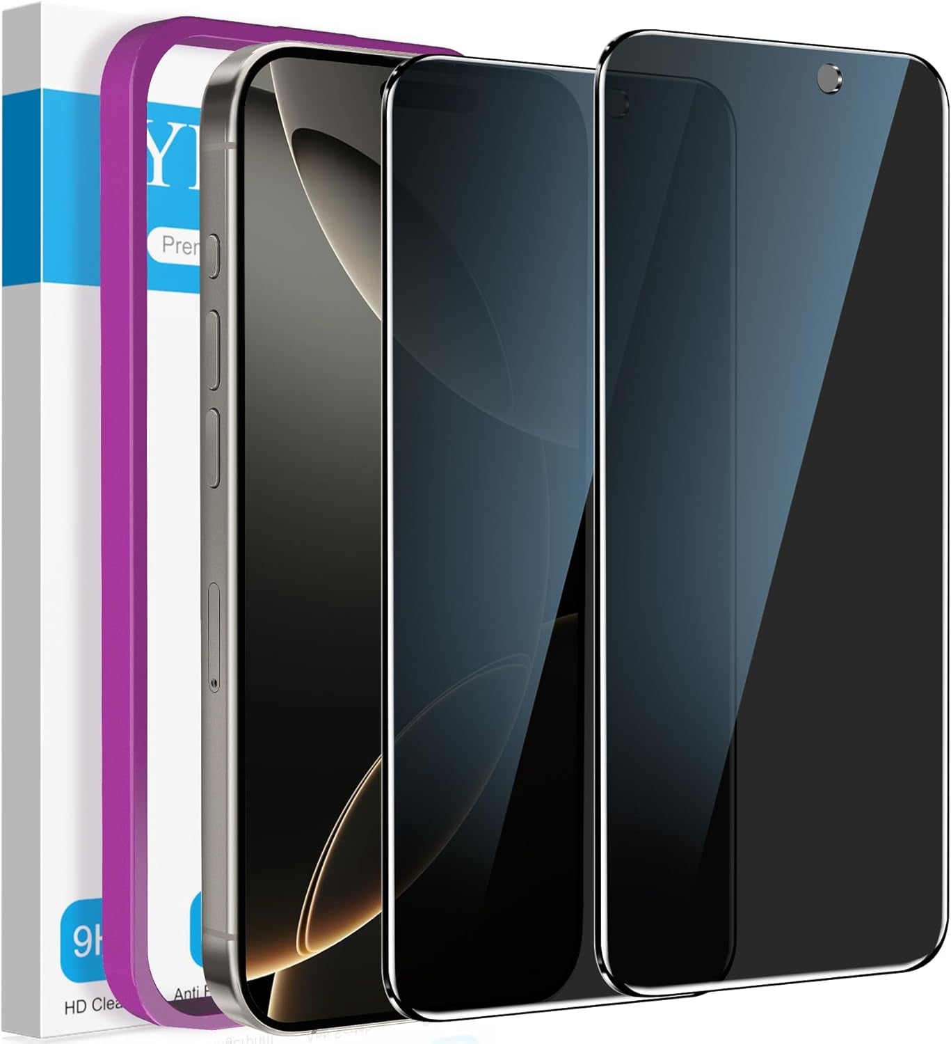 2 Pack for Iphone 16E / Iphone 14 /Iphone 13 /Iphone 13 Pro Privacy Screen Protector, anti Spy Privacy Screen for Iphone 14/13/13 Pro/16E Accessories, Private Case Friendly Film