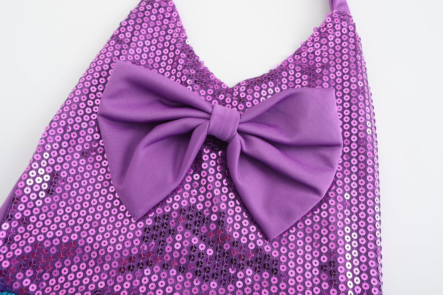 Mermaid Costume Dress for Girls Kids Ariel Princess Birthday Halloween Cosplay with Wig Accessories