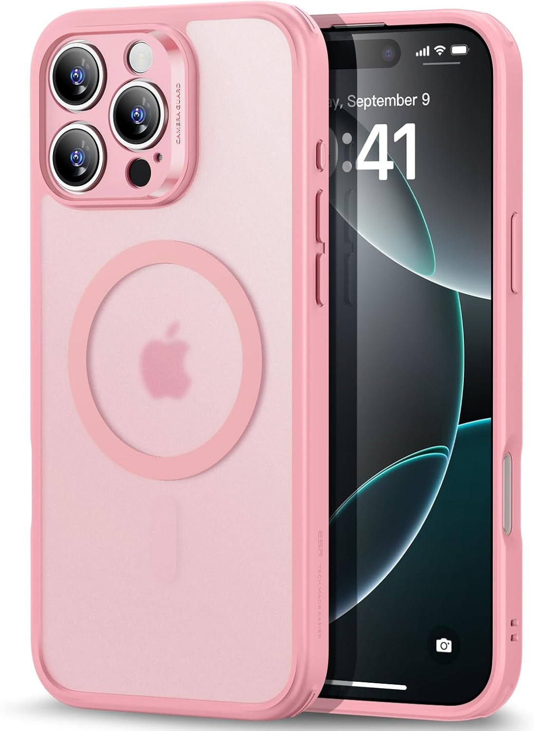 for Iphone 16E Case, Compatible with Magsafe, Shockproof Military-Grade Protection, Magnetic Phone Case for Iphone Se 4 Case, Classic Hybrid Case (Halolock),Frosted Red