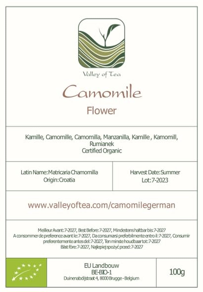 Chamomile Flowers Organic Herbal Tea - Soothing and Relaxing - Wild Matricaria Chamomile - Cammomile Chamomile Flowers Chanomille Chanile Chamoline Flowers Organic Camomile Flower Chammomile TLBH
