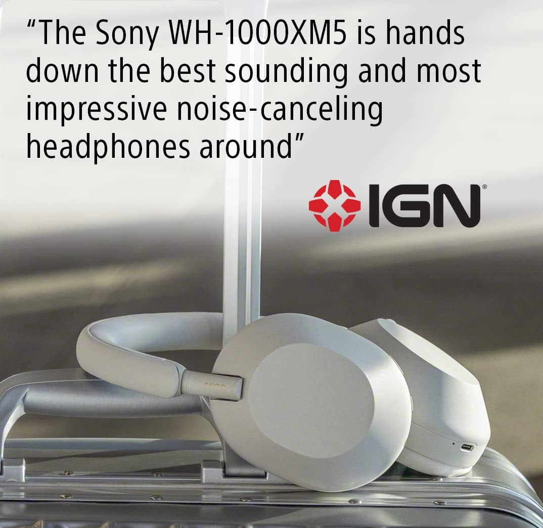 WH-1000XM5 the Best Wireless Noise Canceling Headphones, Made of Soft Fit Synthetic Leather, Integrated Processor V1, with 4 Beamforming Microphones, up to 30-Hour Battery Life, Midnight Blue