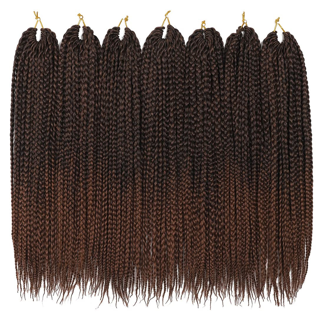 Crochet Box Braids Hair Pre Looped Goddess Box Braids Crochet Braiding Hair 7 Packs Crochet Box Braids 3X Box Braids Crochet Hair (14 Inch, T30)