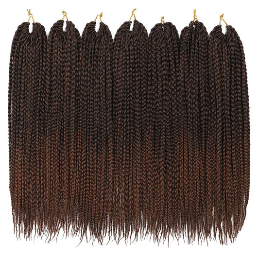 Crochet Box Braids Hair Pre Looped Goddess Box Braids Crochet Braiding Hair 7 Packs Crochet Box Braids 3X Box Braids Crochet Hair (14 Inch, T30)