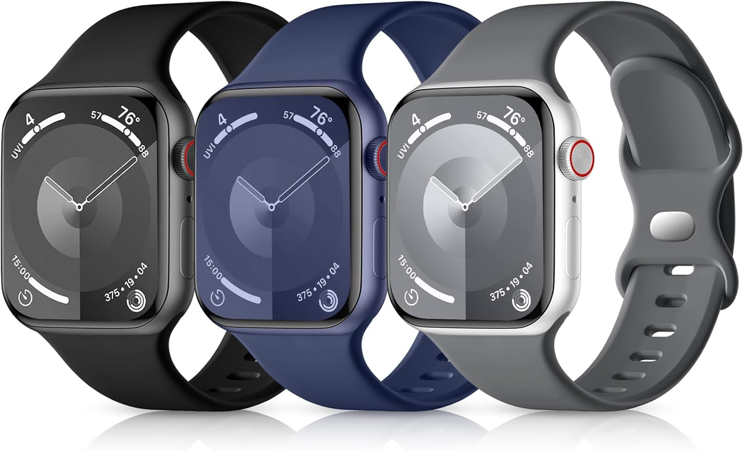 Compatible with Apple Watch Bands for Men, Soft Silicone Sport Replacement Strap Compatible with Apple Watch Bands 44Mm 45Mm 42Mm 49Mm Iwatch Bands Men Women Series 9 8 7 6 5 4 3 2 1 SE Ultra