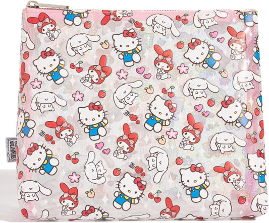 Wash Bag - Hello Kitty Cute Toiletry Bag, Clear Makeup Bag, Ideal for Cosmetics Travel Accessories, Toiletries Essentials Bag for Women, Teenage Girls - Hello Kitty & Friends UK UK
