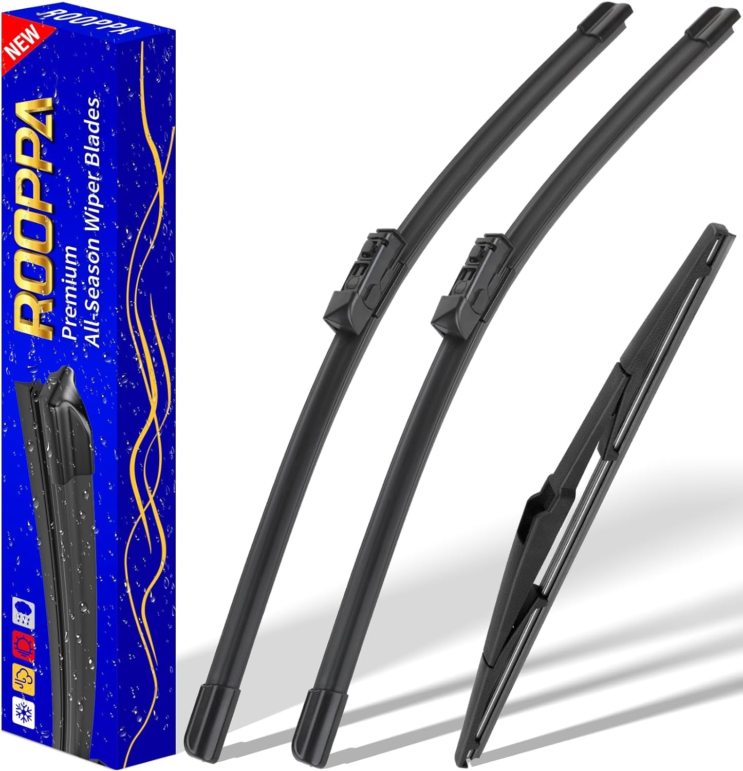 3 Wipers Replacement for 2012-2016 Honda CRV CR-V, Windshield Wiper Blades Original Equipment Replacement - 26"/16"/13" (Set of 3) U/J HOOK