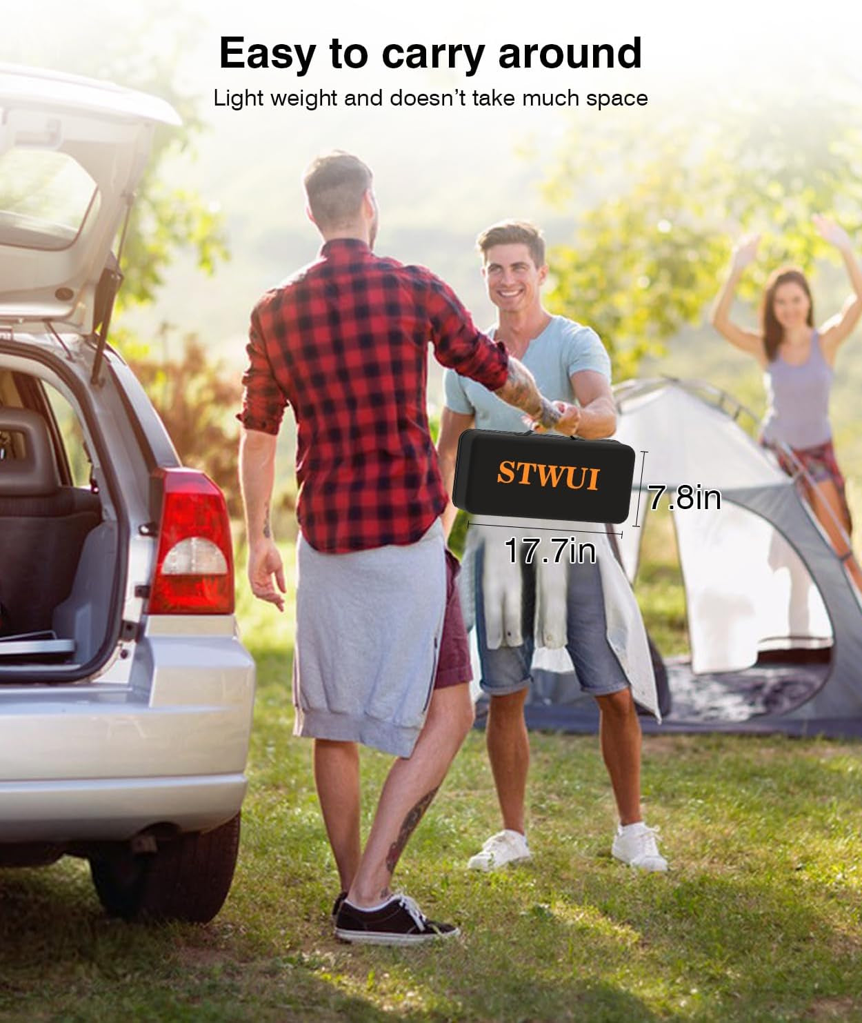 Outdoor-Projector-Screen-With-Stand - 120 Inch Portable Projector Screen Indoor Outdoor Projector Screen 16:9 4K HD Lightweight Movie Screen with Carry Bag for Backyard Movie Night