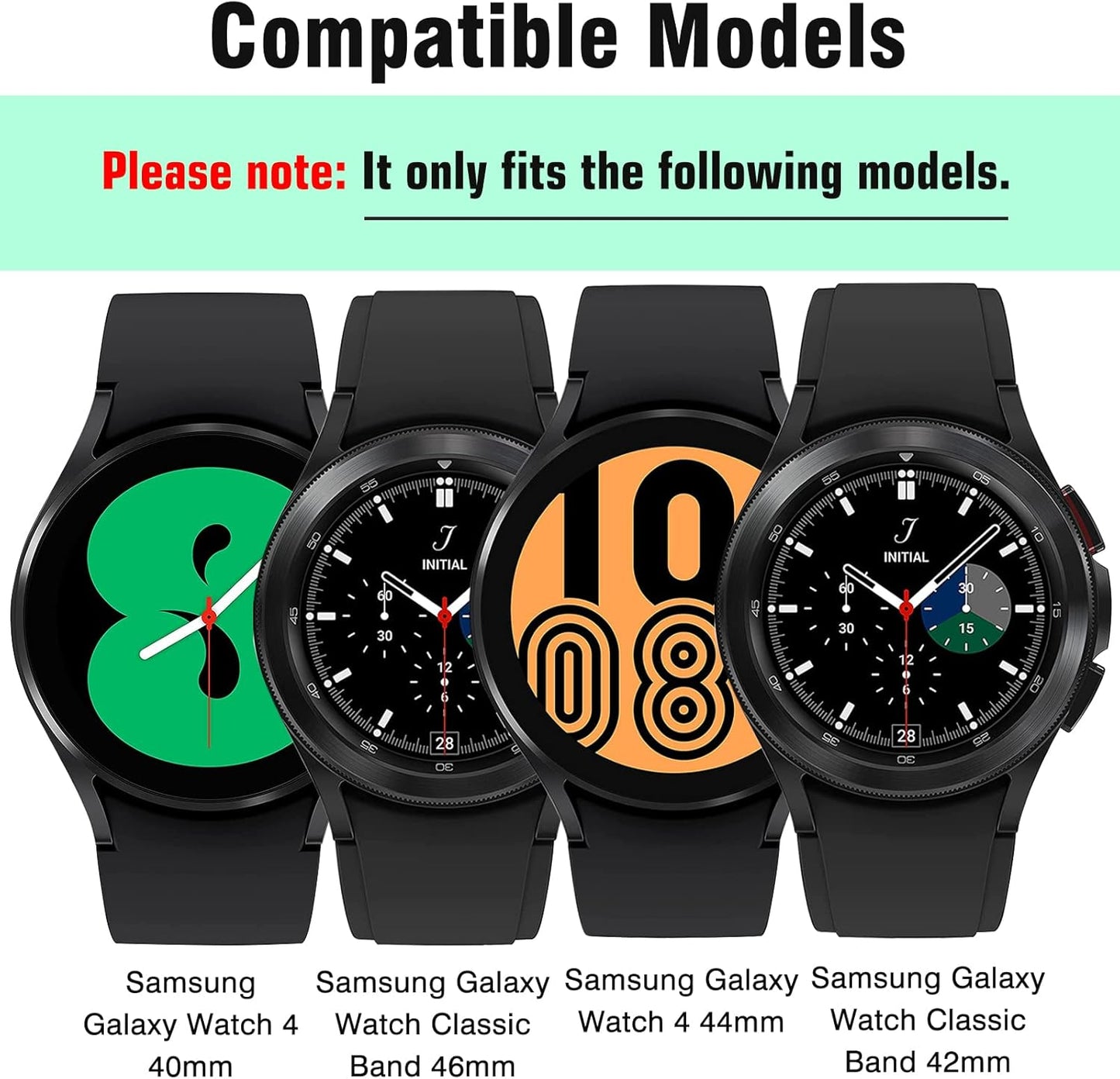 Compatible for Samsung Galaxy Watch 4 Band 44Mm 40Mm / Galaxy Watch 4 Calassic Bands 46Mm 42Mm / Galaxy Watch 3 41Mm Band, 20Mm Soft Silicone Watch Band Bracelet Sports Strap for Women Men
