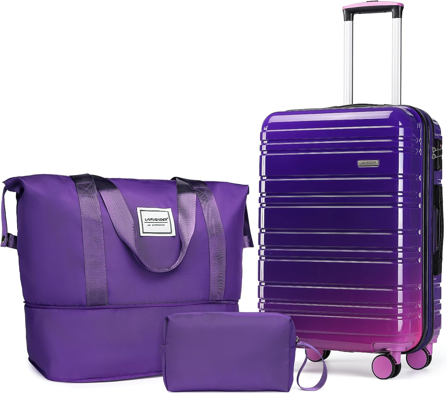 Luggage Sets 3 Piece, Hardside 20 in Carry on Luggage Airline Approved PC+ABS Suitcase Set with Spinner Wheels TSA Lock, Lightweight Rolling Suitcase for Men and Women, Leopard