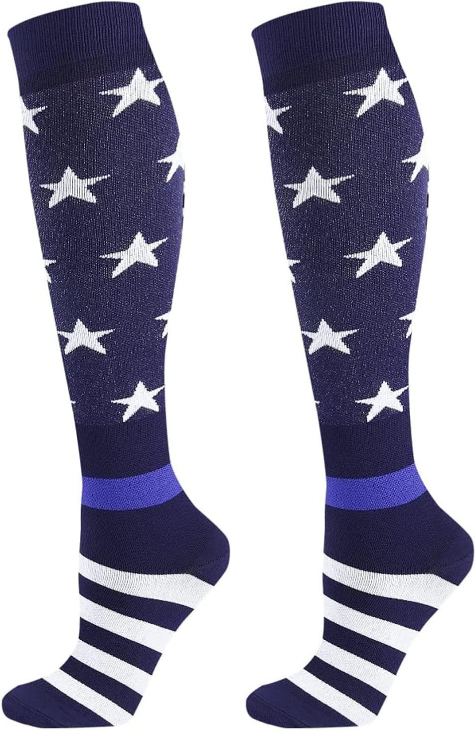 Junely Compression Socks for Women Knee High Festival Socks for Running Work Support Nurses Pregnancy Travel