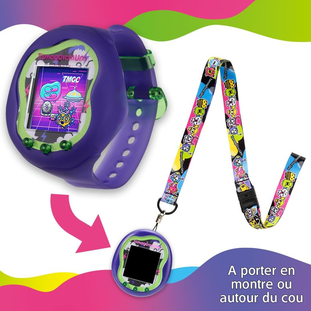 Bandai Uni Monster Purple Shell | the Customisable New Generation of Virtual Pet Based on the Original 90S Toy | Connect with Friends Worldwide with This Wearable Electronic Game BanUK