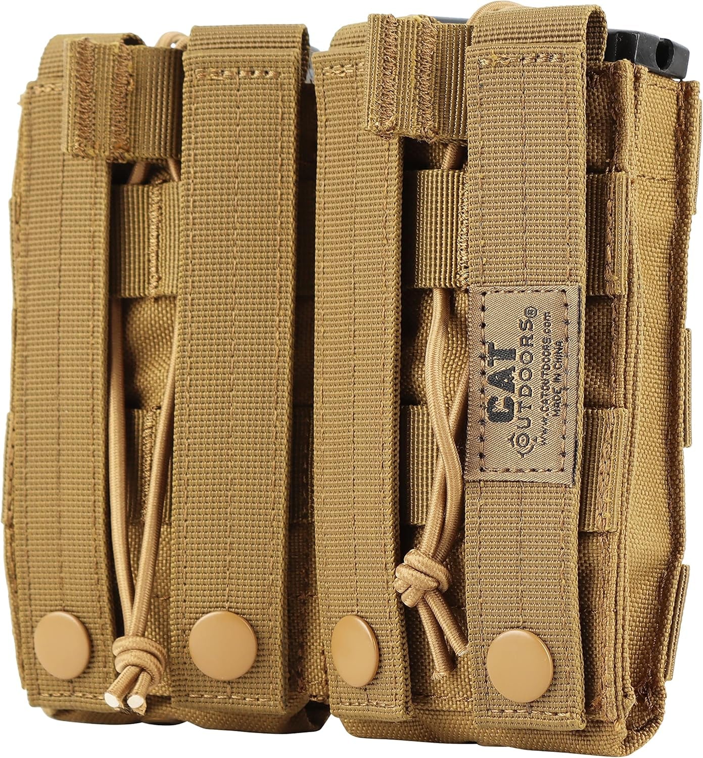 Molle Mag Pouch - Double/Triple Holder for AR 15 M4 M16 AK 5.56 308 Type Airsoft Ammo Rifle - Open-Top Tactical MOLLE Magazine Pouches - 3 Mag Pouch Carrier