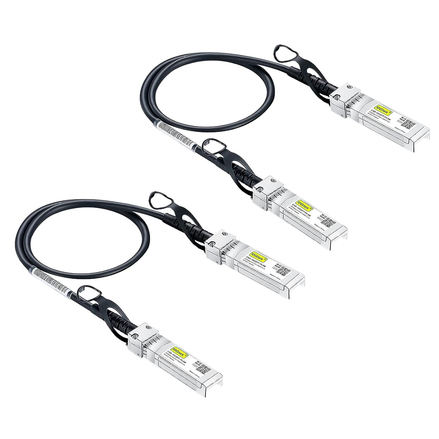 SFP+ DAC Twinax Cable - 10GBASE-CU Passive Direct Attach Copper SFP Cable for Cisco SFP-H10GB-CU2M, Ubiquiti Unifi UC-DAC-SFP+, Meraki, Fortinet, D-Link, 2-Meter(6.6Ft) | 0.25-12M Optional