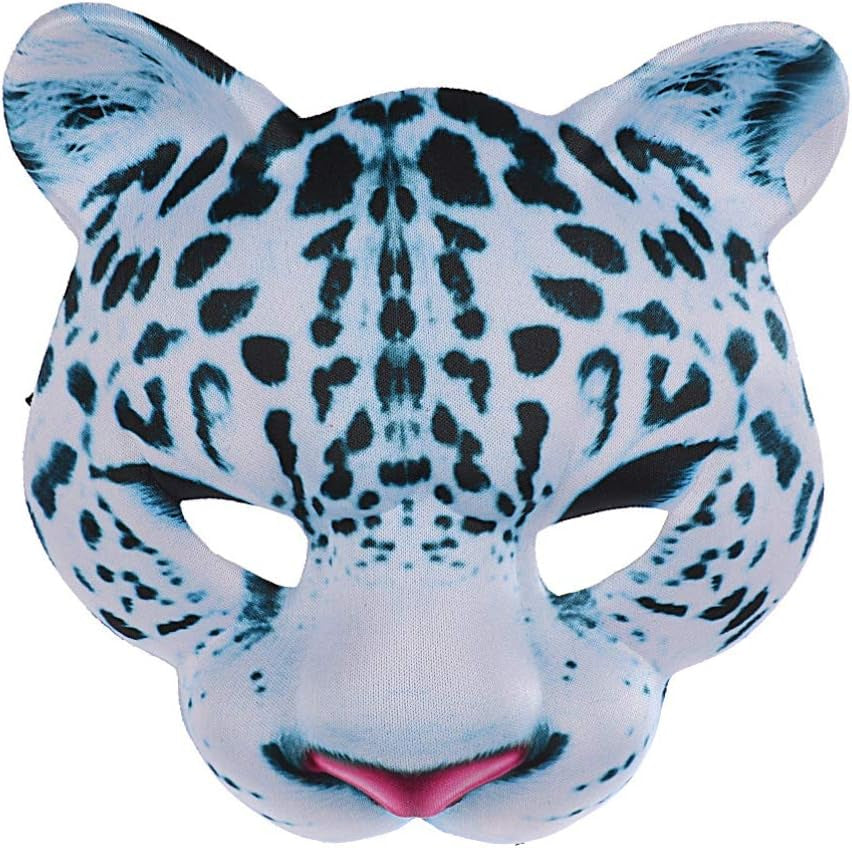 Halloween Leopard Half Face Masquerade Masks Animal for Halloween Carnival Party Dress up Costume Props