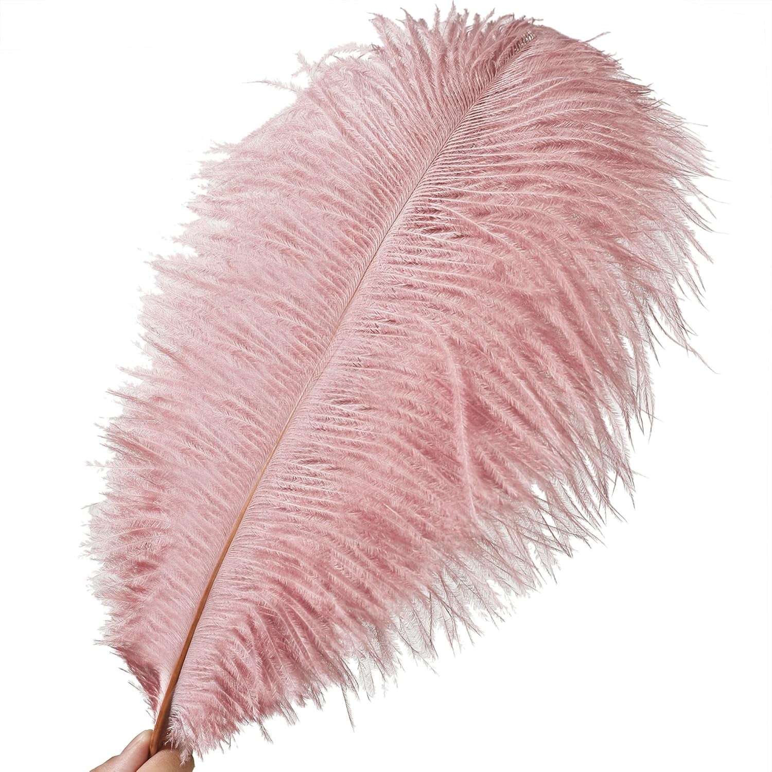 Pink Craft Ostrich Feathers - 30Pcs 8-10 Inches for Christmas Tree Decorations, Thanksgiving Craft,Feather Mask,Hat(Lotus Pink)