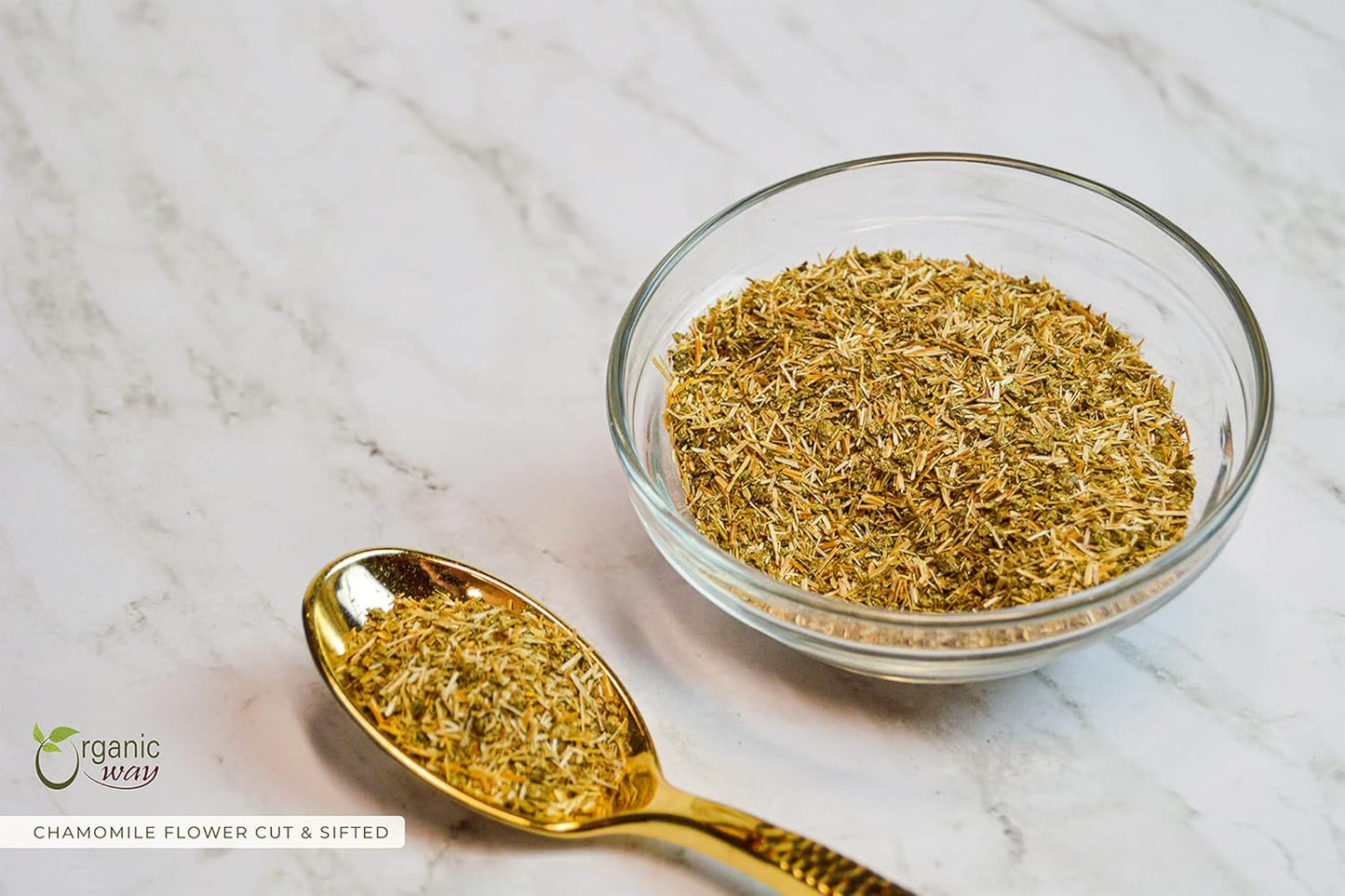 Chamomile Flowers Cut & Sifted (Matricaria Chamomilla) | Organic & Kosher Certified | Origin - Albania (4 Oz (Pack of 1)) TLBH