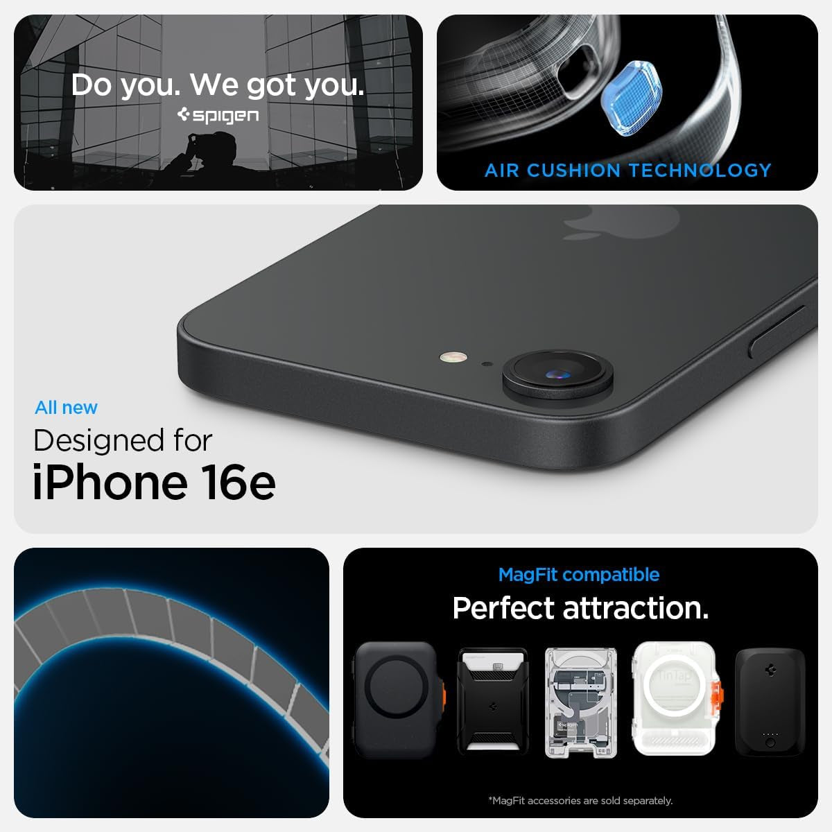 for Iphone 16E Case, Rugged Armor Magfit [Compatible with Magsafe Accessories] [Military-Grade Protection] - Matte Black TRUCK DRIVER