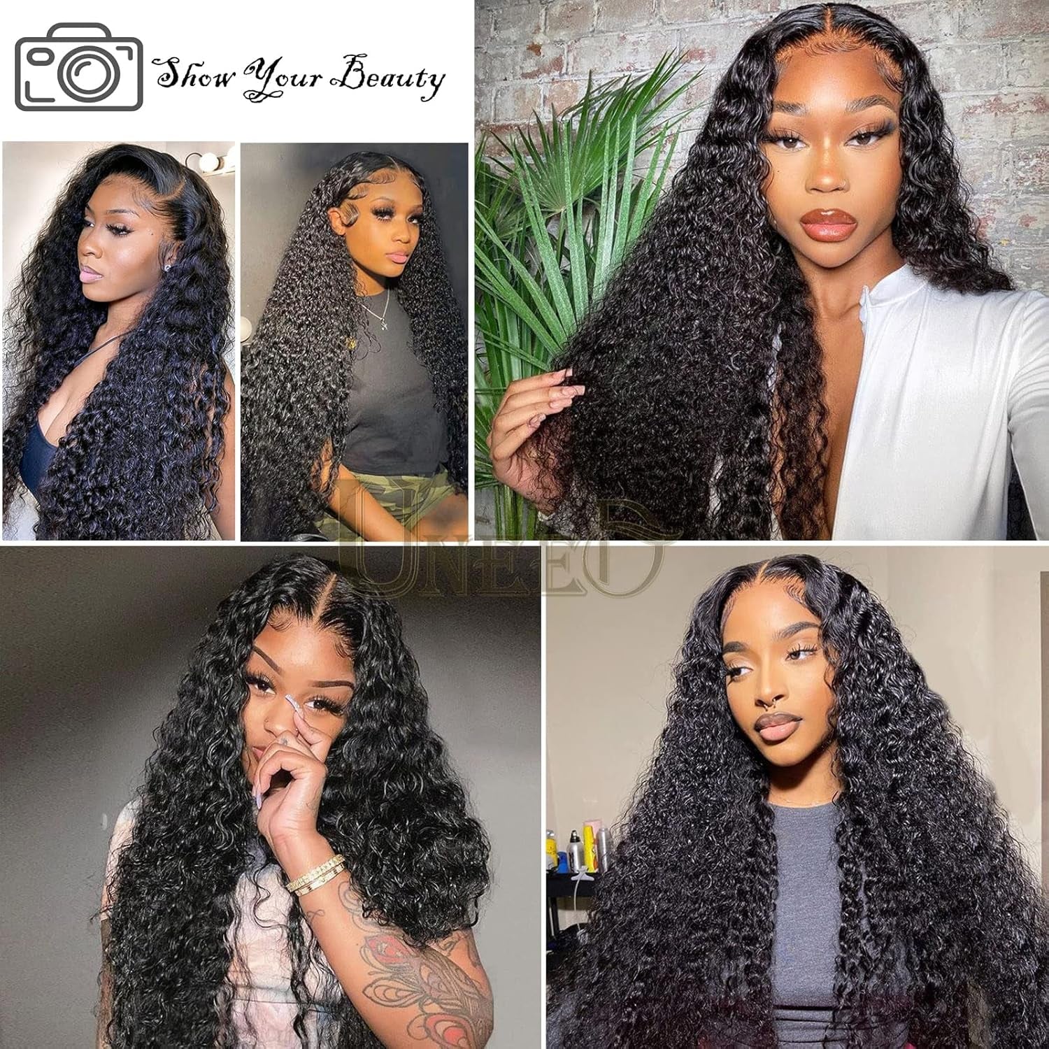 5X5 HD Lace Closure Human Hair Deep Wave Closure 12A Invisible Ultra-Thin HD Lace Closure Brazilian Virgin Remy Human Hair Pre Plucked with Baby Hair Natural Black Color (16 Inch)