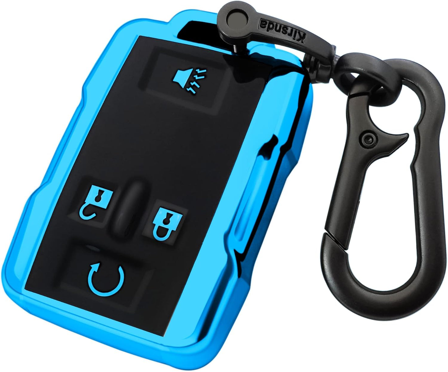 For Chevrolet Key Fob Cover Case with Keychain,Soft TPU Key Shell/Skin,4-Buttons Fit GMC Chevy Colorado Silverado Suburban Tahoe Silverado Remote Key Vehicle Accessories(Red)