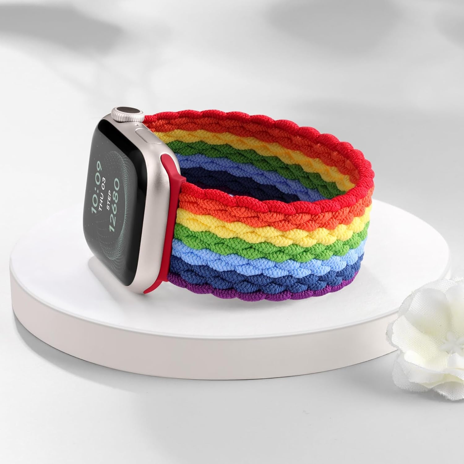 Braided Solo Loop Compatible with Apple Watch Band 38Mm 40Mm 41Mm 42Mm 44Mm 45Mm 49Mm for Women Men,Stretchy Nylon Sport Elastic Strap for Iwatch Bands Series 9 8 7 6 5 4 3 2 1 SE Ultra/Ultra 2
