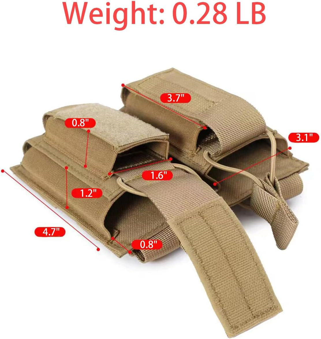 Molle Mag Pouch Open Top Double/Triple Magazine Pouch Holder