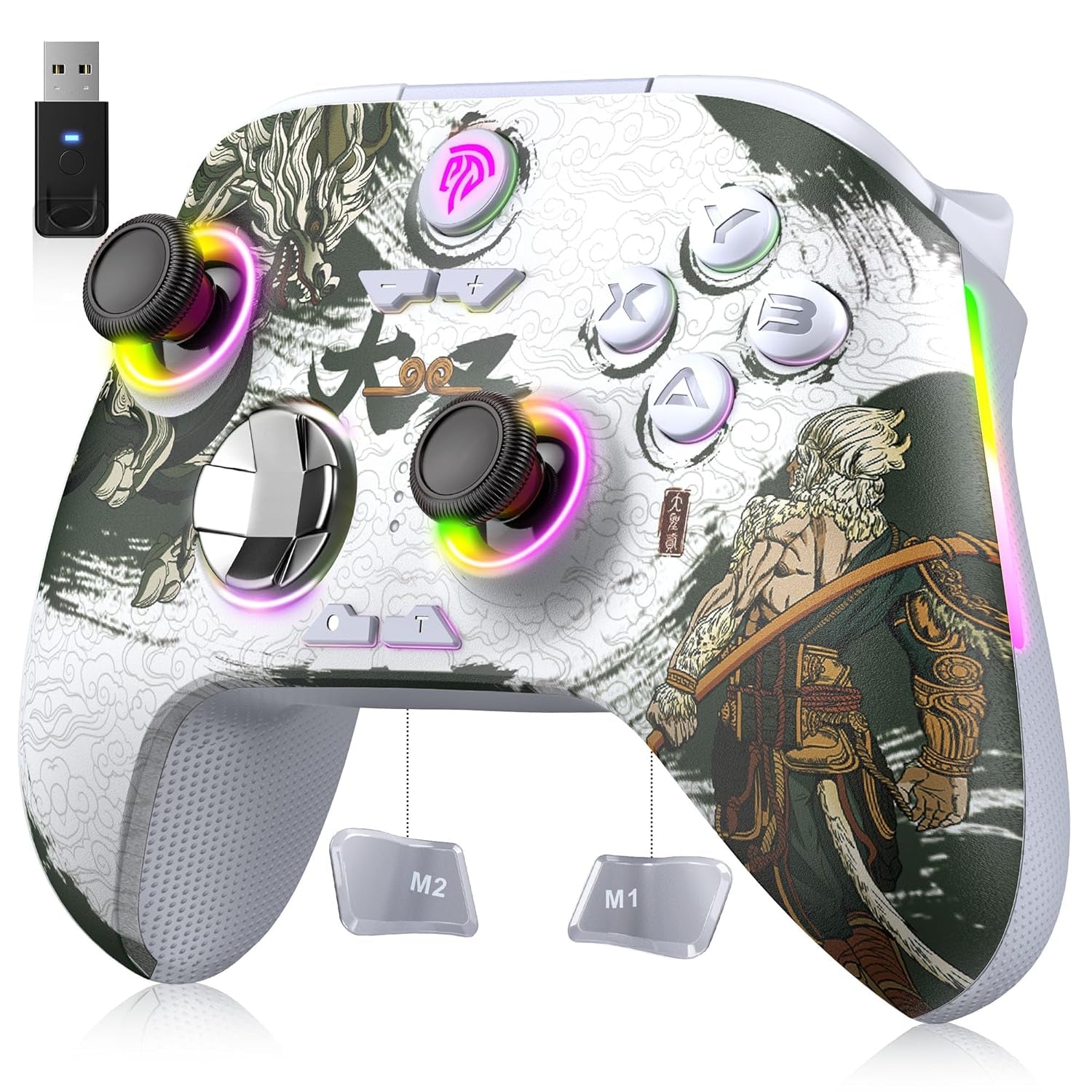 X15 PC Controller - Enhanced Wireless Bluetooth Controller with Hall Joysticks/Hall Triggers/Rgb Lighting - No Stick Drift, No Dead Zone - Work for Windows PC, Android, Steam and Switch