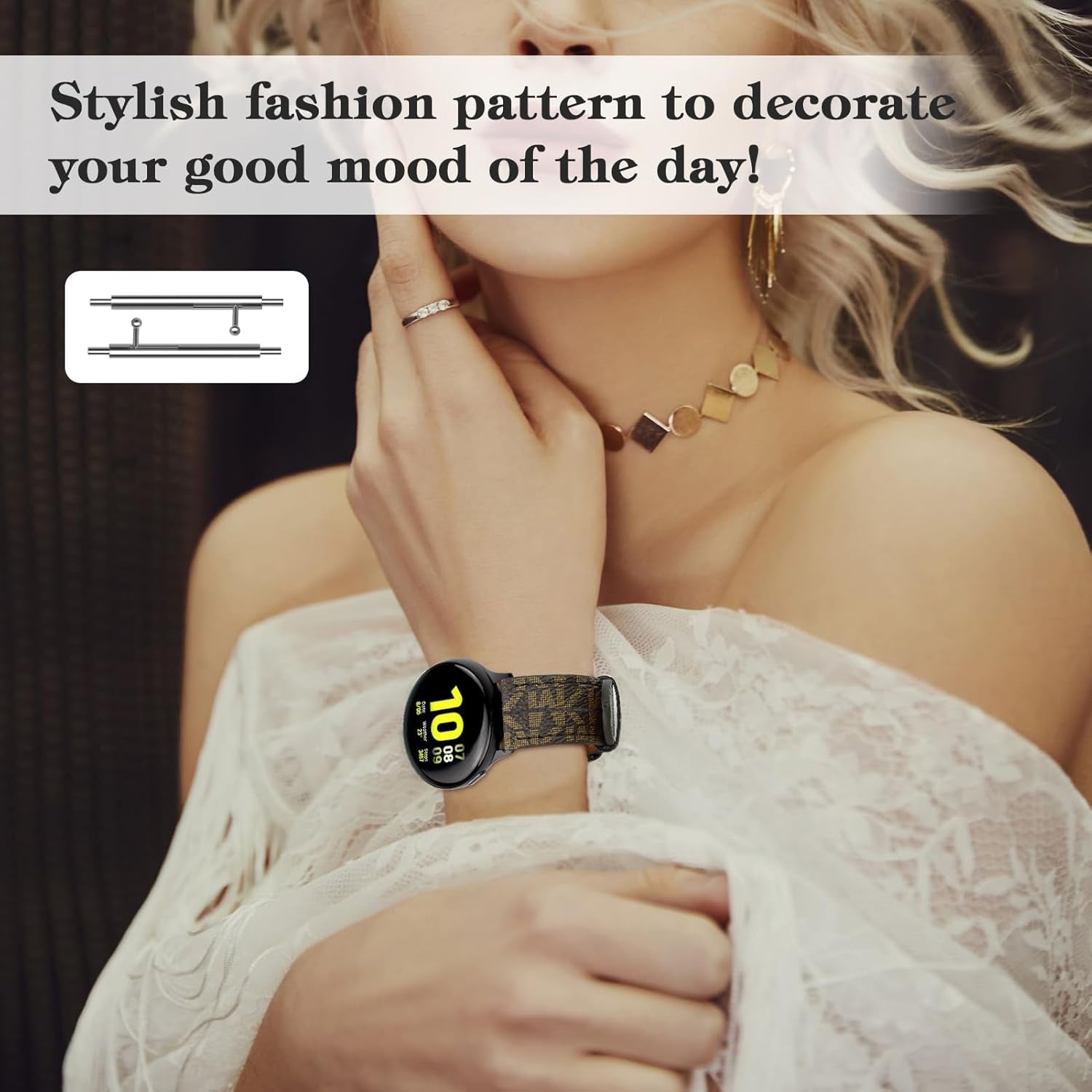 Compatible with Apple Watch Band 49Mm 45Mm 44Mm 42Mm 41Mm 40Mm 38Mm for Women Men, Classic Designer Leather Replacement Strap for Apple Iwatch Ultra/Ultra 2 Series SE SE2 9/8/7/6/5/4/3/2/1