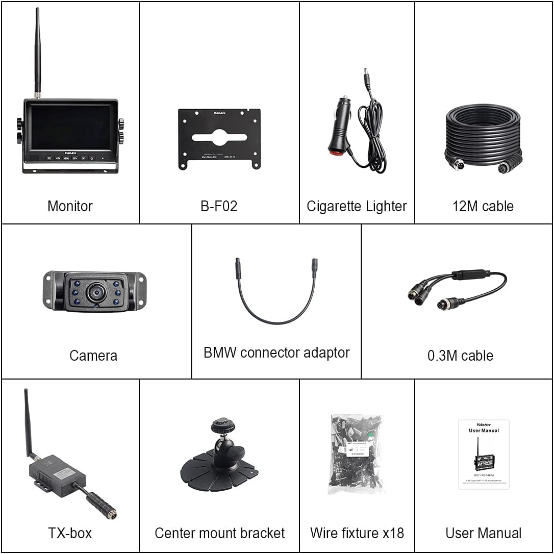 RD7-MINI 7'' 720P Wireless Backup Camera Range Dominator System