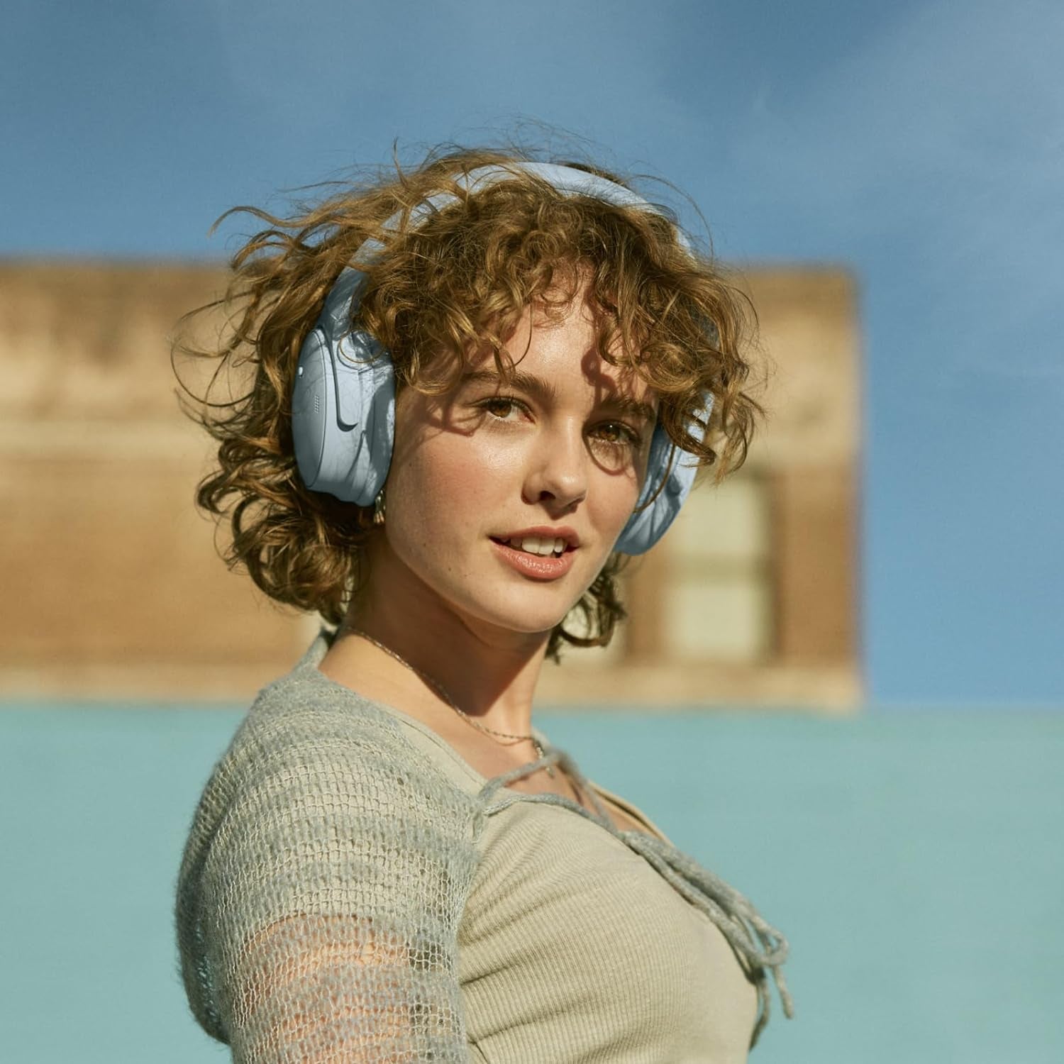 Quietcomfort Bluetooth Headphones, Wireless Headphones, over Ear Noise Cancelling Headphones with Mic, up to 24 Hours of Battery Life, Moonstone Blue - Limited Edition Color