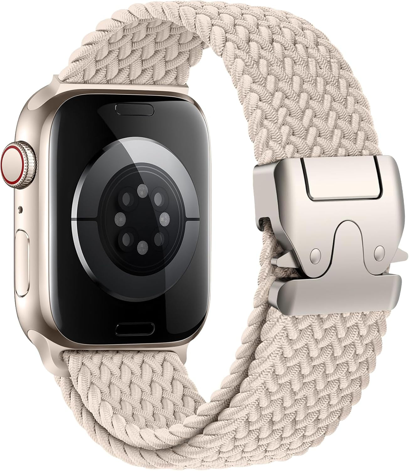 Braided Solo Loop for Apple Watch Ultra/2 Bands 49Mm 46Mm 45Mm 44Mm 42Mm Men/Women,Parachute Buckle Stretchy Elastic Nylon Sport Strap Wristband for Iwatch Bands Series 10 9 8 7 6 5 4 3 SE/2