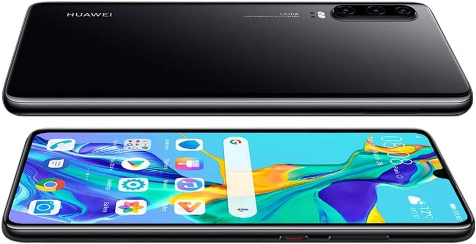 P30 128GB+6GB RAM (ELE-L29) 6.1" LTE Factory Unlocked GSM Smartphone (International Version) (Black) (Renewed)