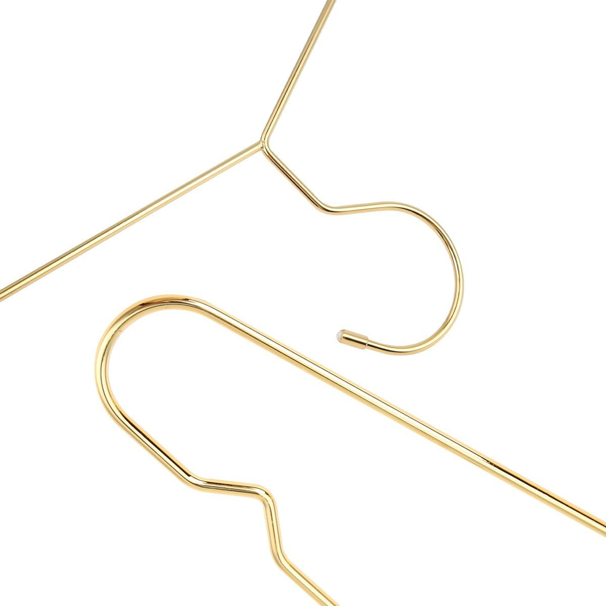 17.7" Strong Metal Wire Clothes Hangers, Coat, Standard Suit Hangers, Ideal for Everyday Use, 30 Pack, Gold