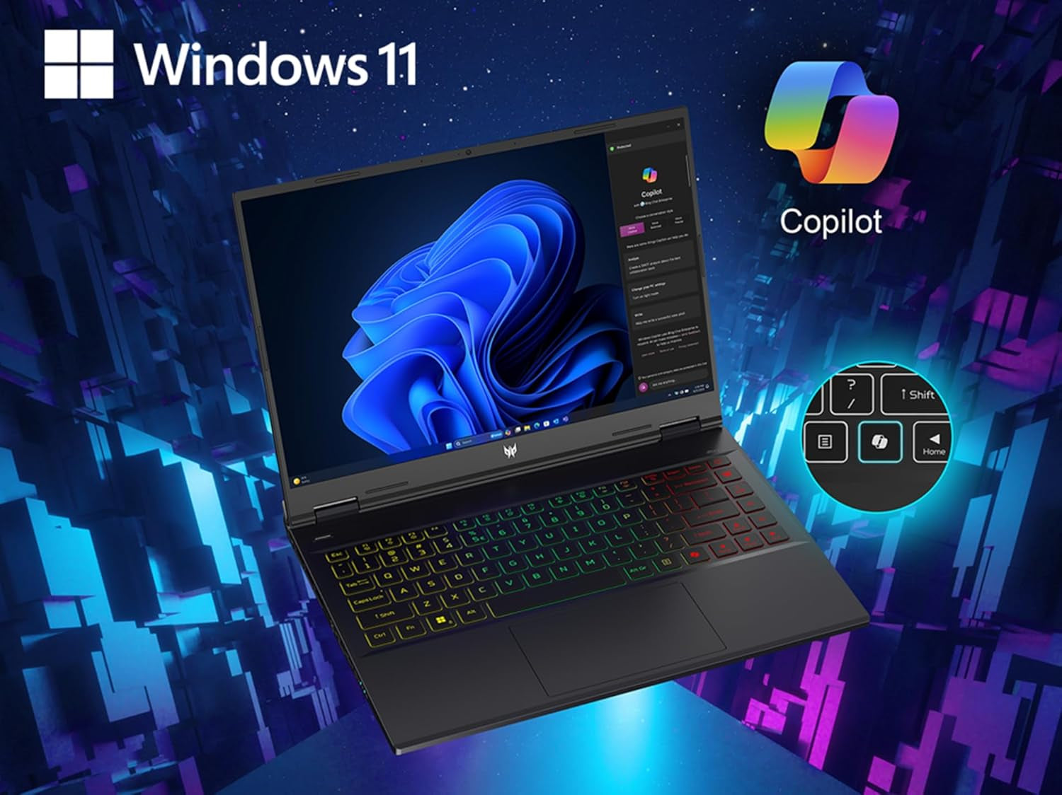 Predator Helios Neo 14 Gaming Laptop | 14.5" WQXGA IPS 120Hz Display | Ai-Powered | Intel Core Ultra 7 Processor 155H | NVIDIA Geforce RTX 4060 | 16GB LPDDR5X | 1TB Gen 4 SSD | PHN14-51-797W
