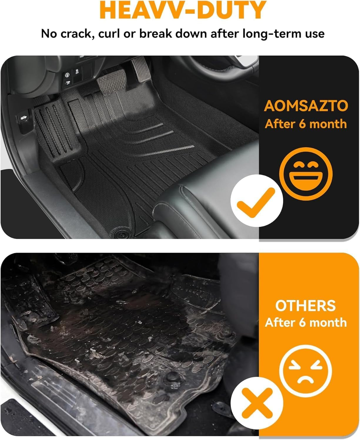 2025 Q7 Floor Mats: All Weather Floor Mats Custom Fit for 2017-2025 Audi Q7/Q8 1St and 2Nd Row All Weather TPE Floor Liner