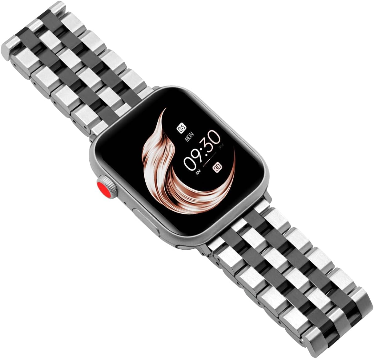 Metal Watch Band for Men Women Fit for Apple Watch 38Mm/40Mm/41Mm/42Mm/44Mm/45Mm/49Mm Compatible with Iwatch Series 10/9/8/7/6/5/4/3/2/1/ Se/Ultra Polished Strap Replacement Bracelet
