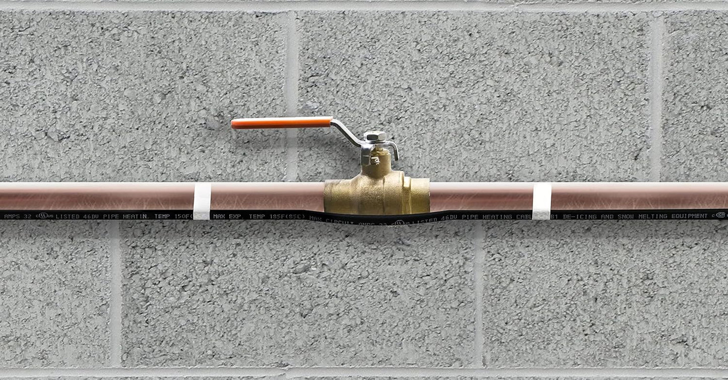 Pro-Tect 3 Ft. Electric Heat Tape for Water Pipes with Thermostat - Plug-In Pipe Heating Cable for Freeze Protection, 7 W/Ft, 120V