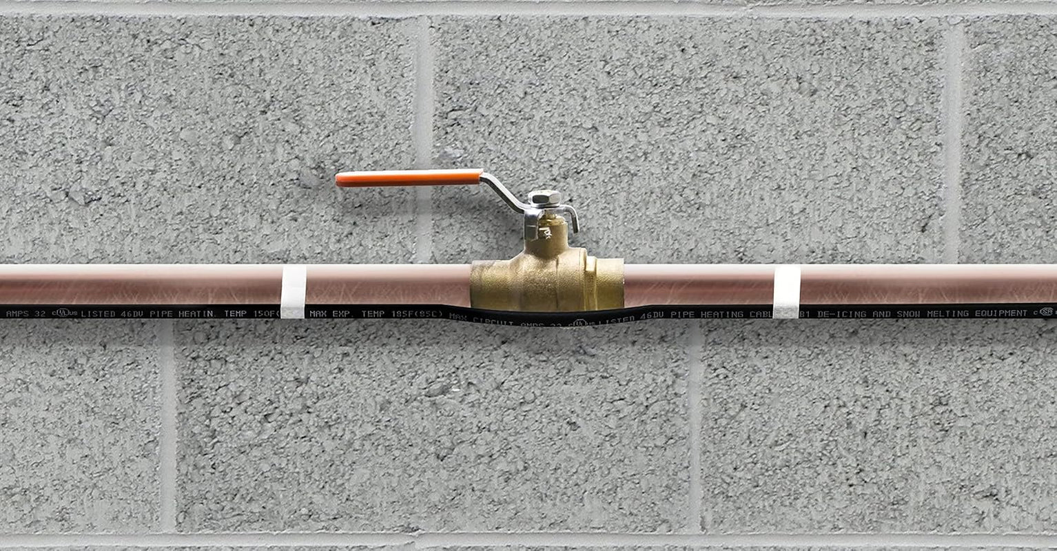 Pro-Tect 3 Ft. Electric Heat Tape for Water Pipes with Thermostat - Plug-In Pipe Heating Cable for Freeze Protection, 7 W/Ft, 120V