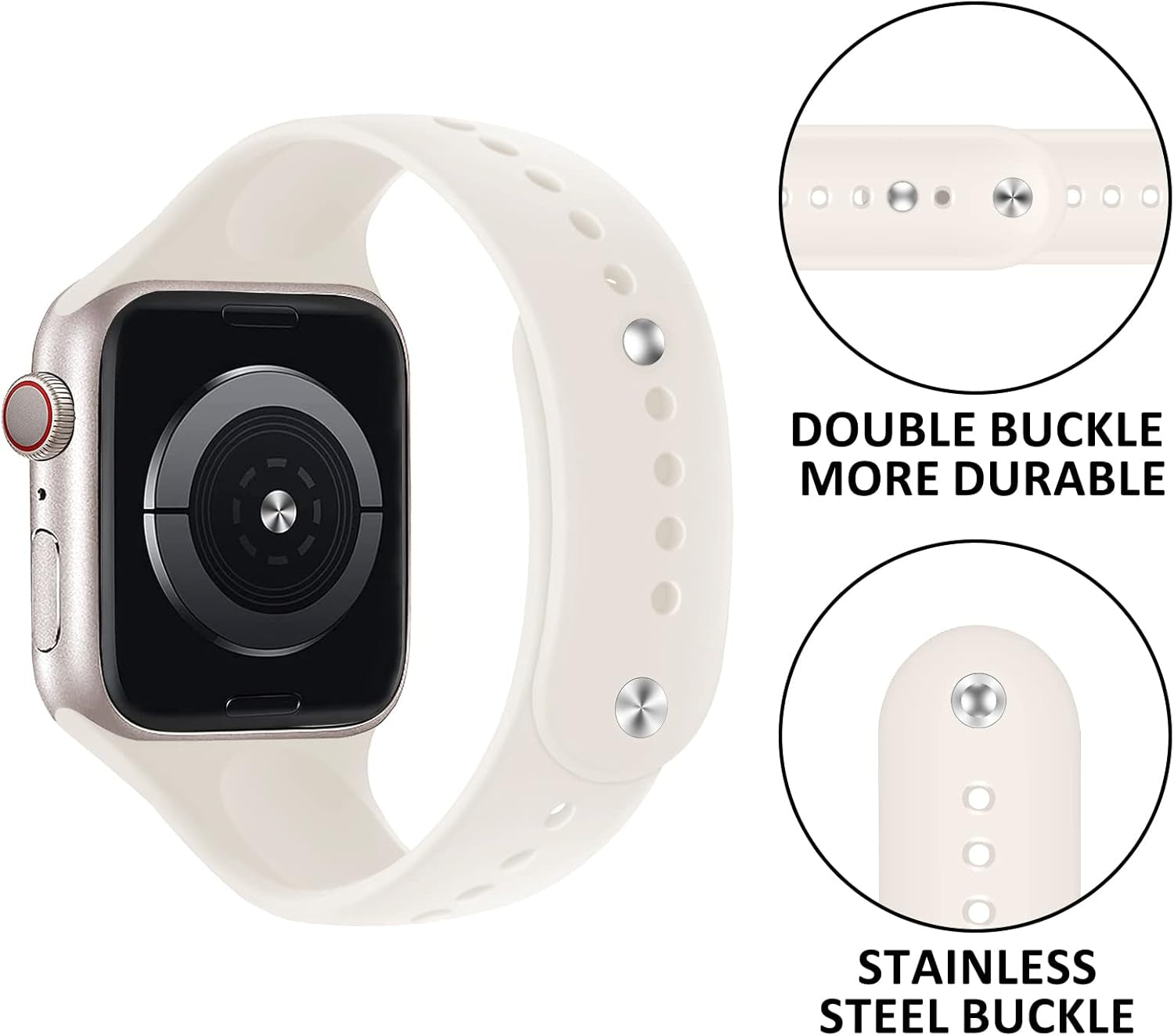 Sport Bands for Apple Watch Band 40Mm 44Mm 45Mm 49Mm 41Mm 38Mm 42Mm Women/Men,Soft Silicone Strap for Apple Watch Series 9,Ultra 2,8,Ultra,Se,7 6 5 4 3,Correa Iwatch Bands Wristband